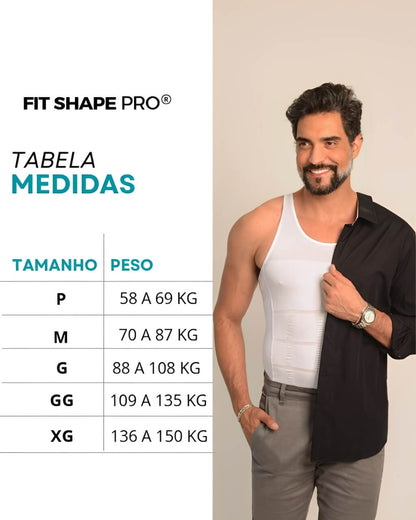Camiseta Masculina FitShape™ – Modelagem Corporal Instantânea